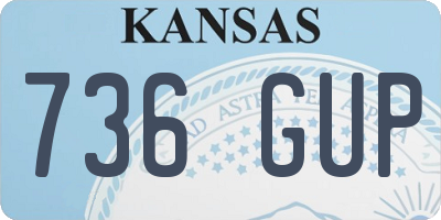 KS license plate 736GUP
