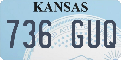 KS license plate 736GUQ