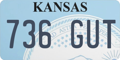 KS license plate 736GUT