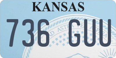 KS license plate 736GUU