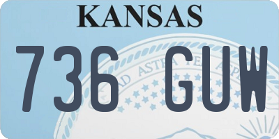 KS license plate 736GUW