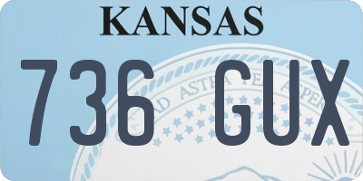 KS license plate 736GUX