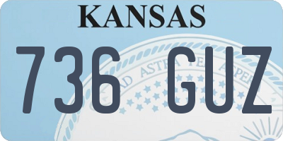 KS license plate 736GUZ