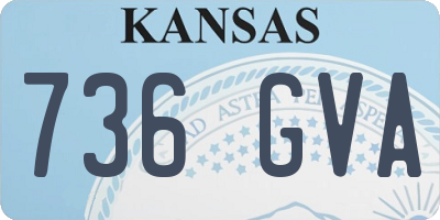 KS license plate 736GVA