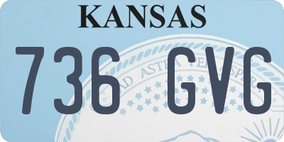 KS license plate 736GVG