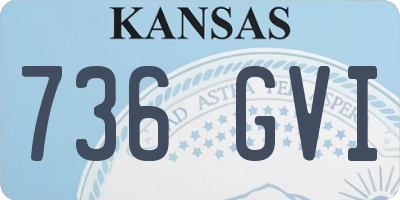 KS license plate 736GVI