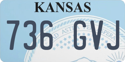 KS license plate 736GVJ