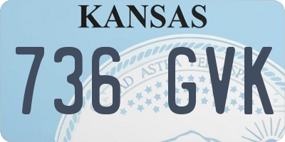 KS license plate 736GVK