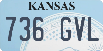 KS license plate 736GVL
