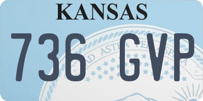KS license plate 736GVP