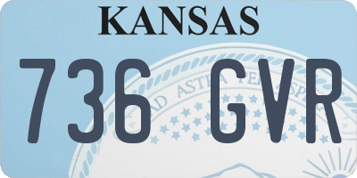 KS license plate 736GVR