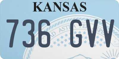 KS license plate 736GVV