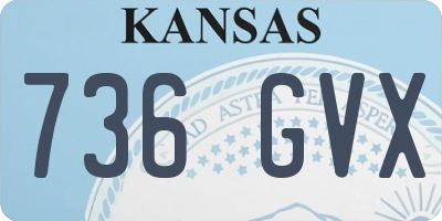 KS license plate 736GVX
