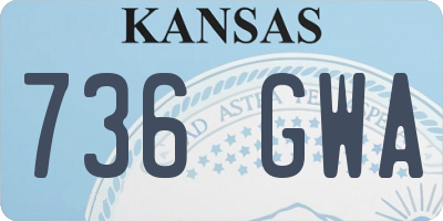 KS license plate 736GWA