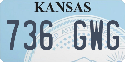 KS license plate 736GWG