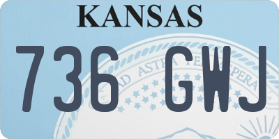 KS license plate 736GWJ