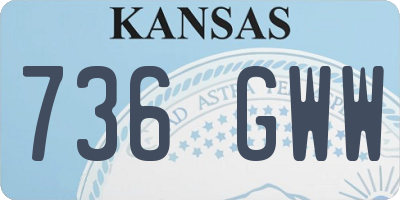 KS license plate 736GWW