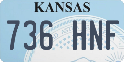 KS license plate 736HNF