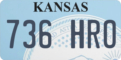 KS license plate 736HRO