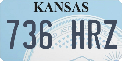 KS license plate 736HRZ