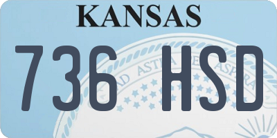 KS license plate 736HSD