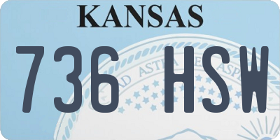 KS license plate 736HSW