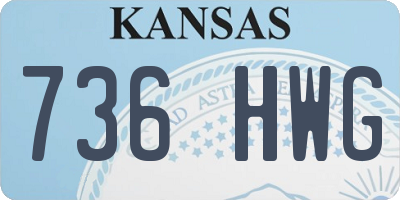 KS license plate 736HWG