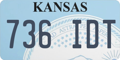 KS license plate 736IDT