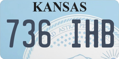 KS license plate 736IHB