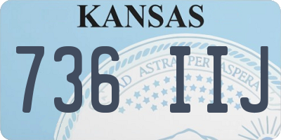 KS license plate 736IIJ