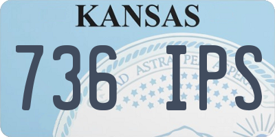 KS license plate 736IPS
