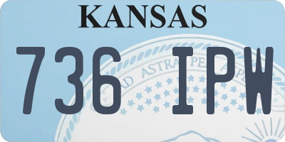 KS license plate 736IPW