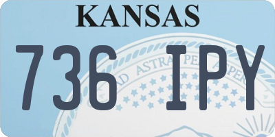 KS license plate 736IPY