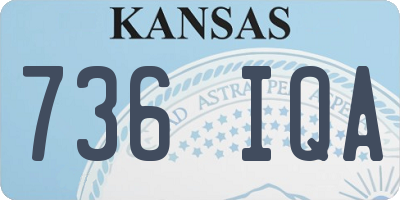 KS license plate 736IQA