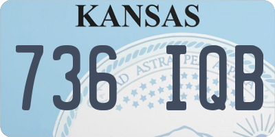 KS license plate 736IQB