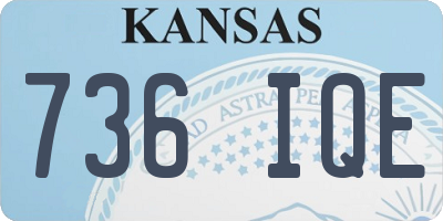 KS license plate 736IQE