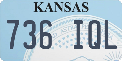 KS license plate 736IQL