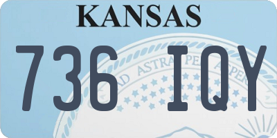 KS license plate 736IQY