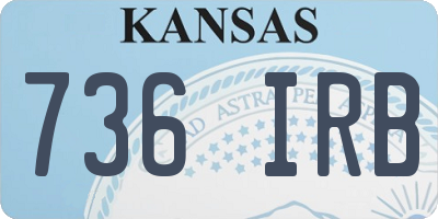 KS license plate 736IRB