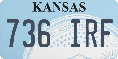 KS license plate 736IRF
