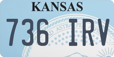 KS license plate 736IRV