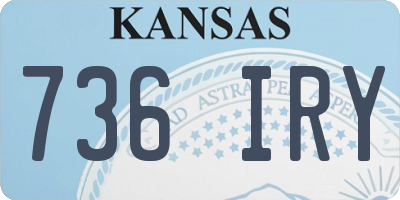 KS license plate 736IRY