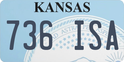 KS license plate 736ISA