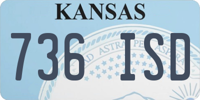 KS license plate 736ISD