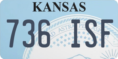 KS license plate 736ISF