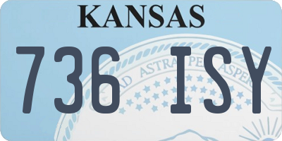 KS license plate 736ISY