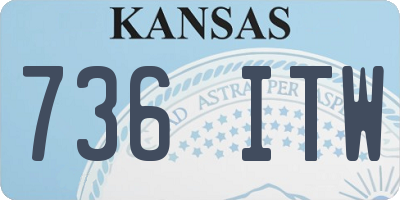 KS license plate 736ITW
