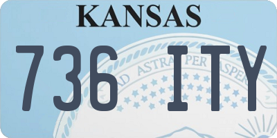 KS license plate 736ITY