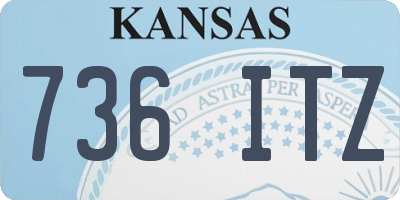 KS license plate 736ITZ