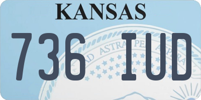KS license plate 736IUD